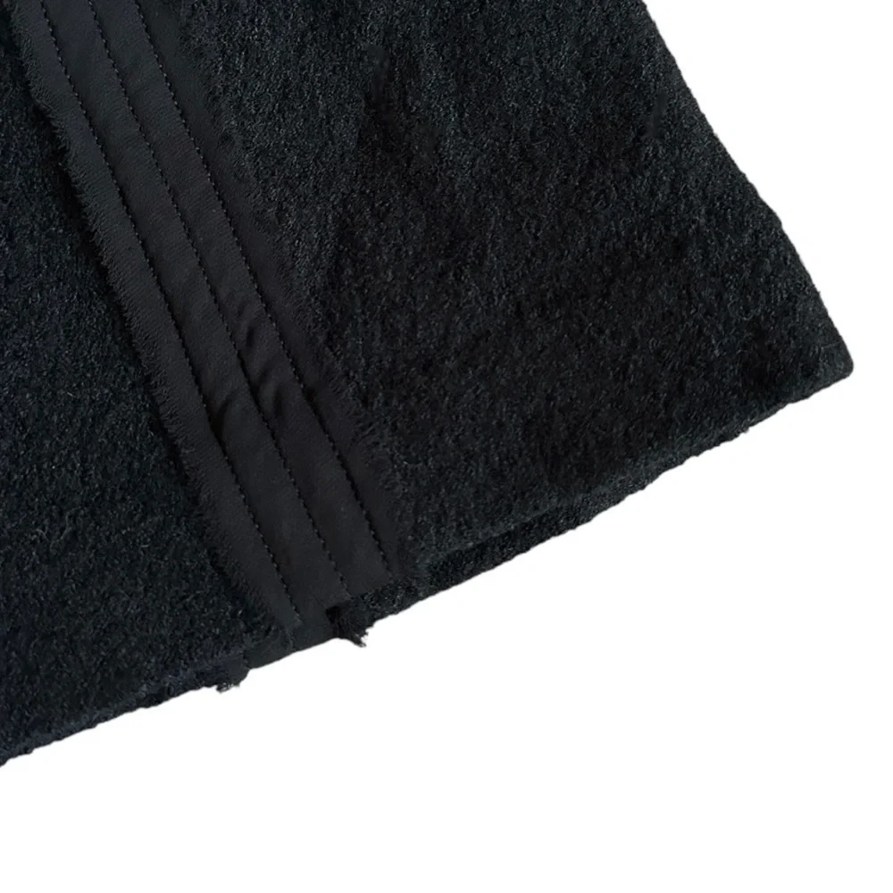Michael Kors Black Fringe Trim Wool Blend Sheath Dress Sleeveless 2
